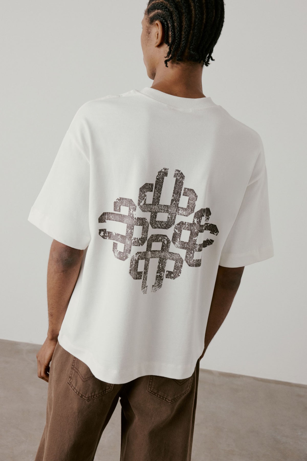 VINTAGE PRINT EMBLEM T-SHIRT - OFF WHITE