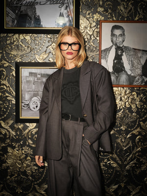 SHADOW PRINT EMBLEM T-SHIRT - WASHED BLACK