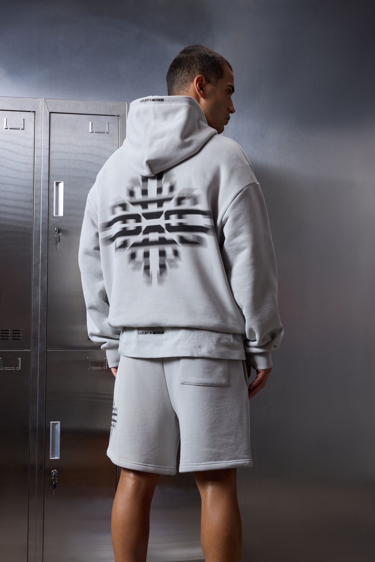 LUXURY IN MOTION GRAPHIC HOODIE - SALT