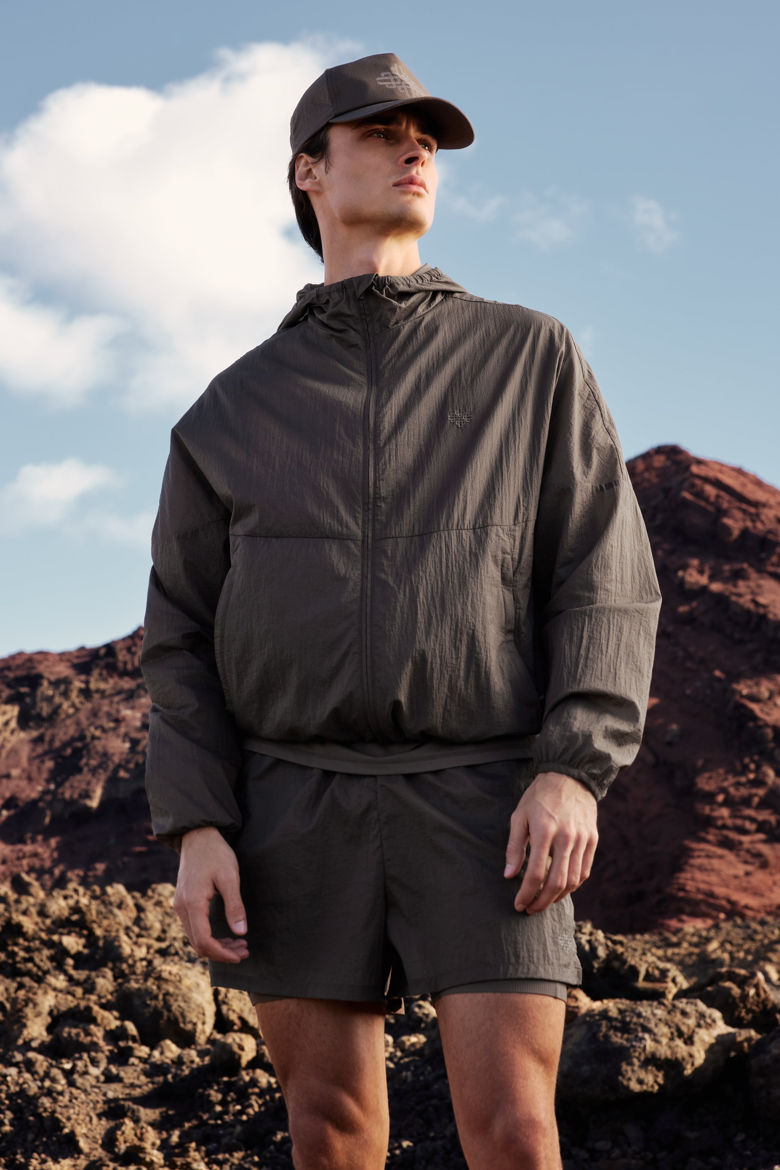 TRANSLUCENT WINDBREAKER - BROWN