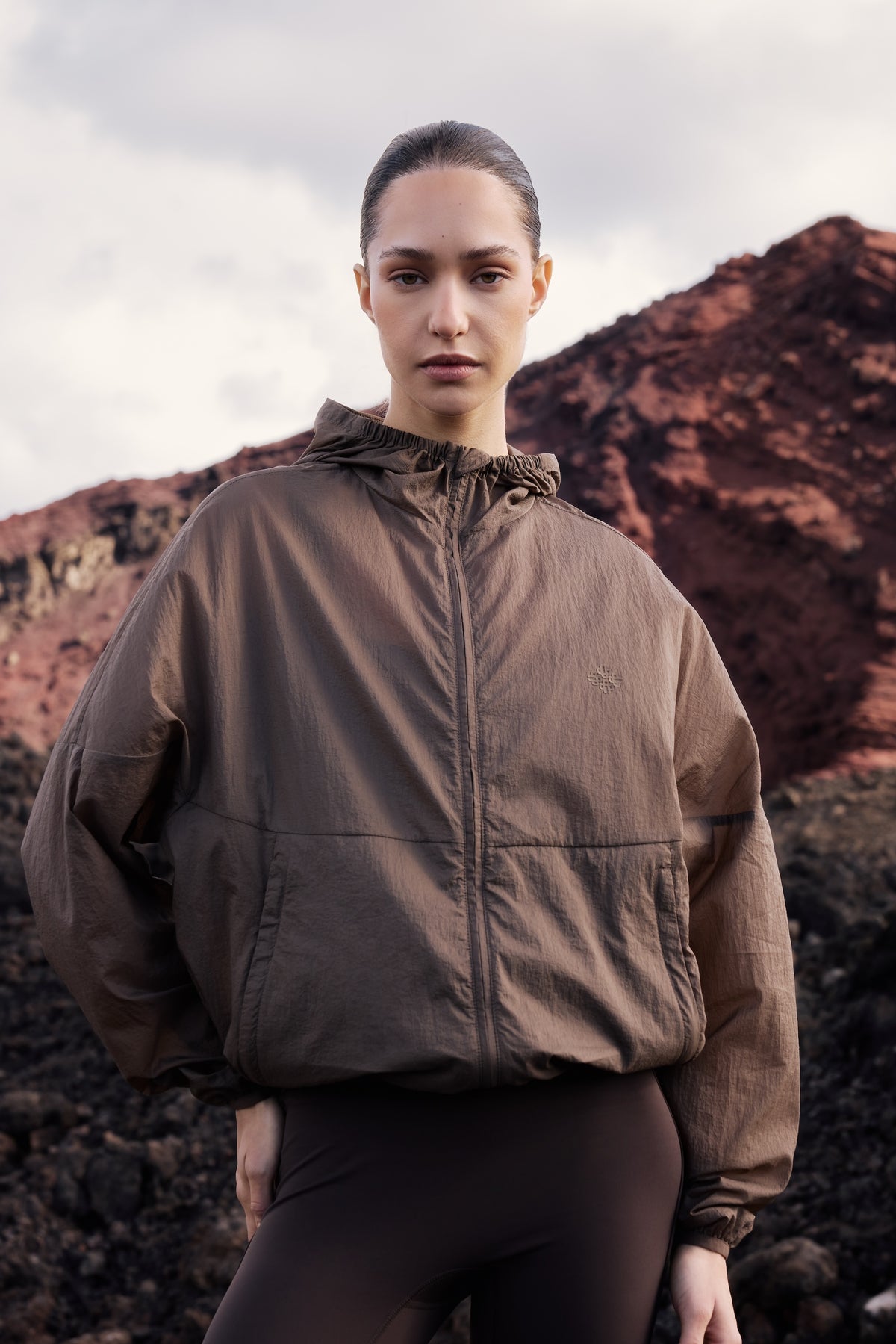 TRANSLUCENT WINDBREAKER - BROWN