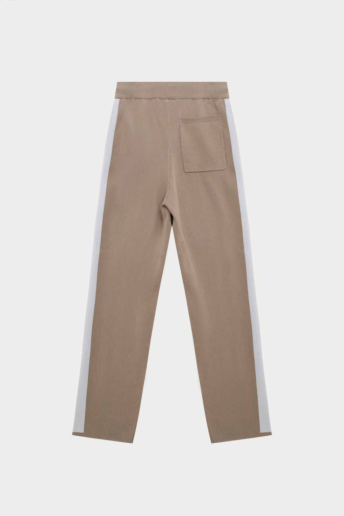 SIDE STRIPE KNITTED JOGGER - BEIGE