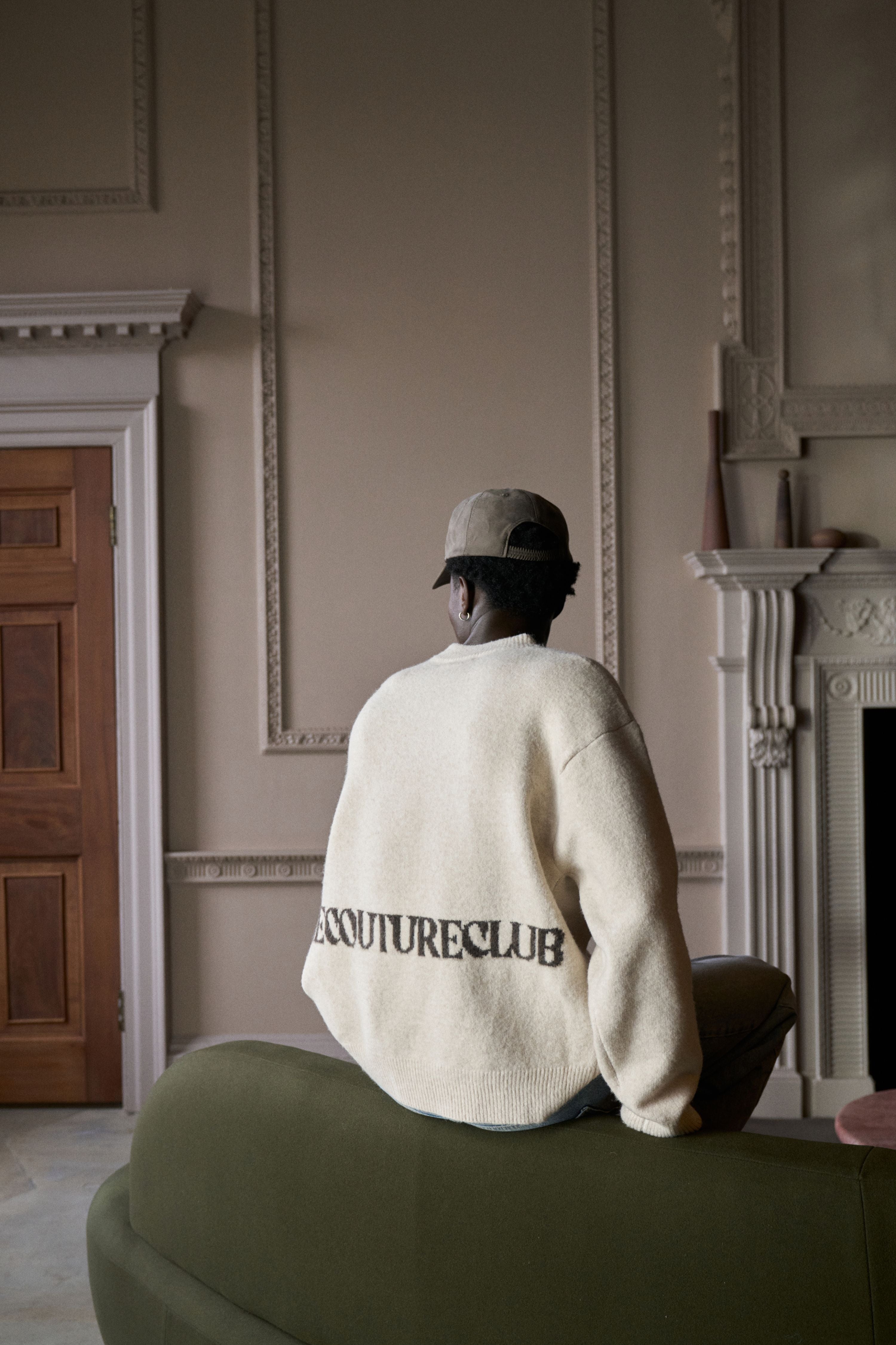 COPYRIGHT BRUSHED KNIT JUMPER - OFF WHITE