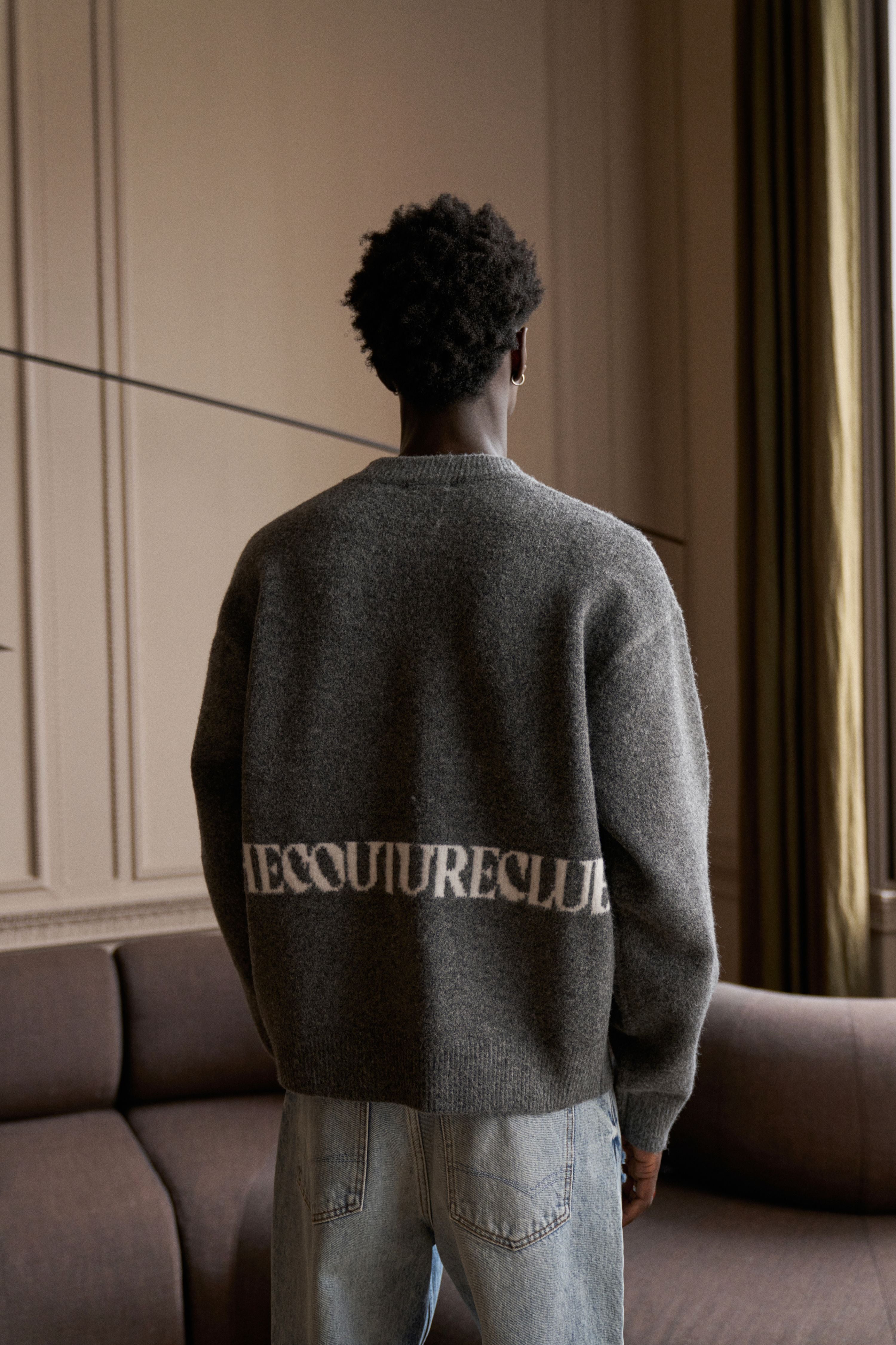 COPYRIGHT BRUSHED KNIT JUMPER - CHARCOAL