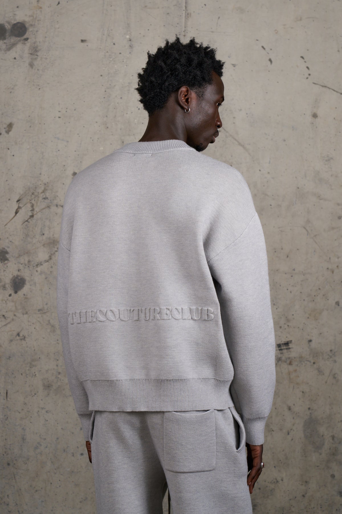 COMPACT KNIT COPYRIGHT CREW - GREY