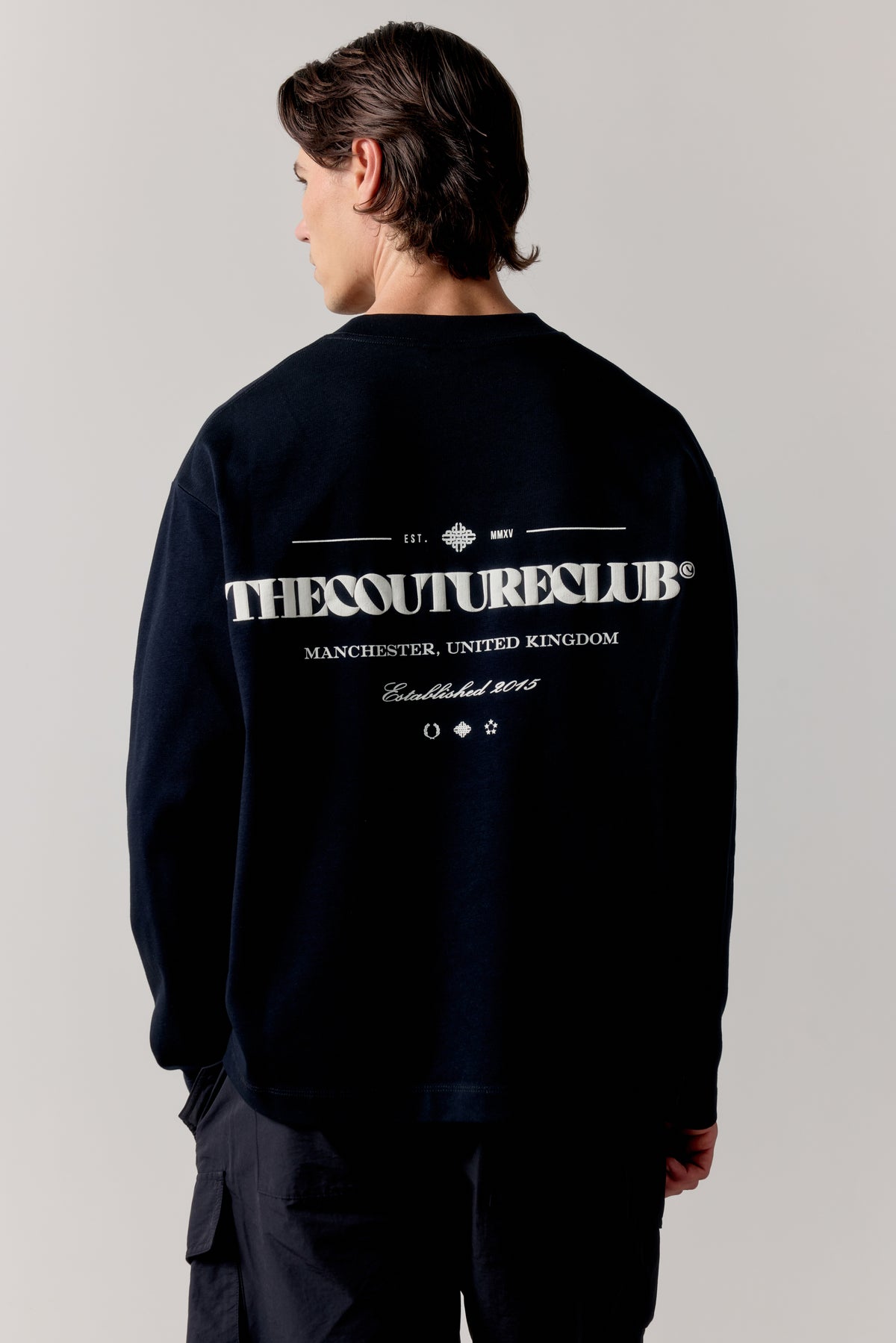 COPYRIGHT LONG SLEEVE T-SHIRT - BLACK WHITE