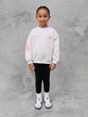 KIDS EMBLEM SOFT TOUCH LEGGINGS - BLACK