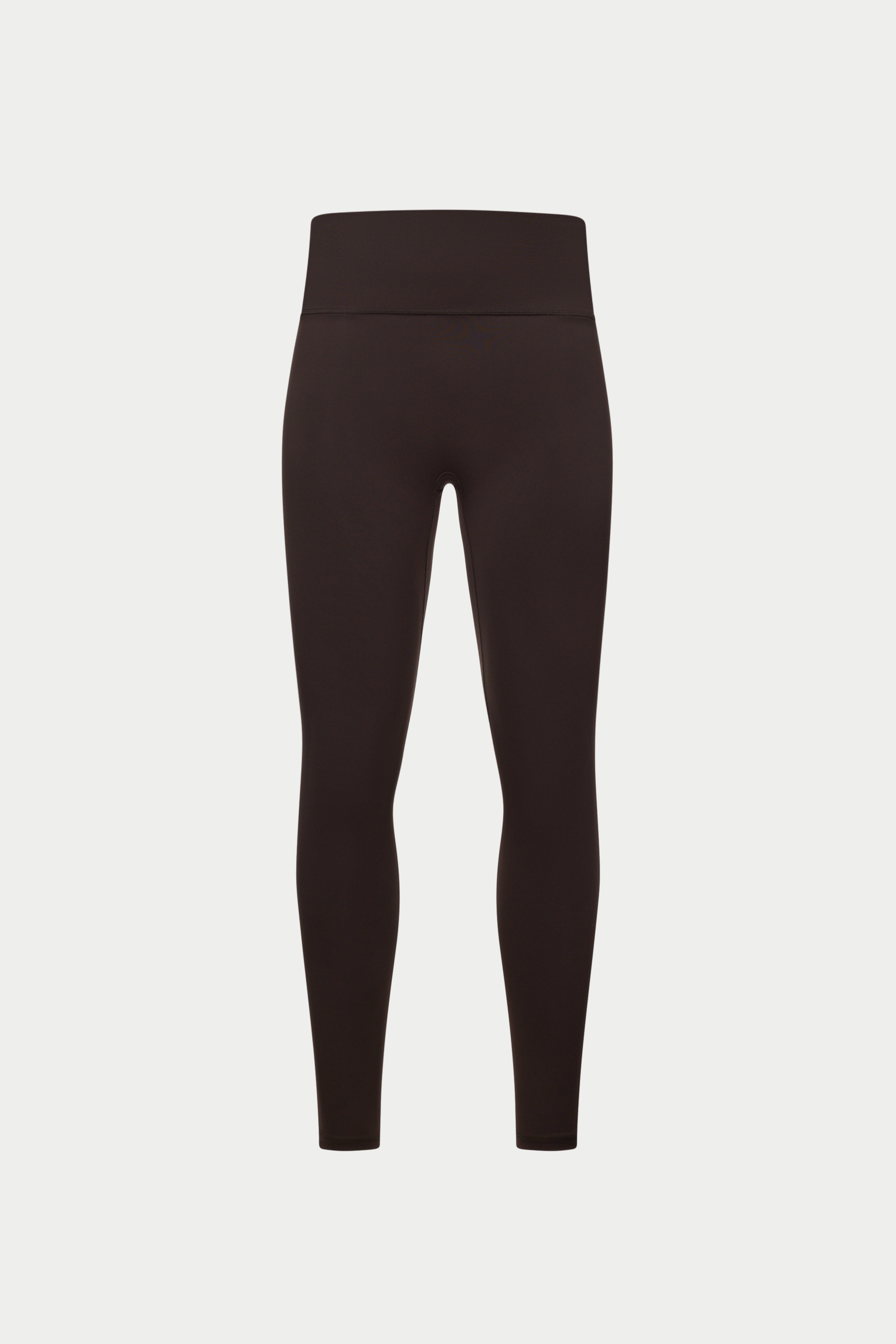 SCULPTING STRETCH EMBLEM LEGGINGS - CHOCOLATE