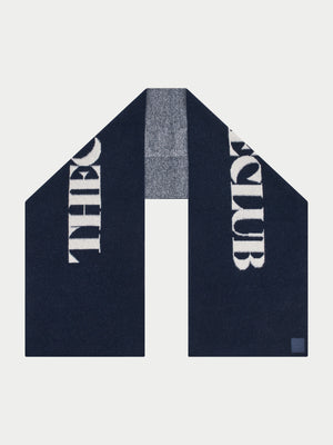 COPYRIGHT KNIT SCARF - NAVY