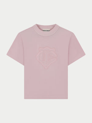 SHADOW PRINT EMBLEM T-SHIRT - WASHED PINK