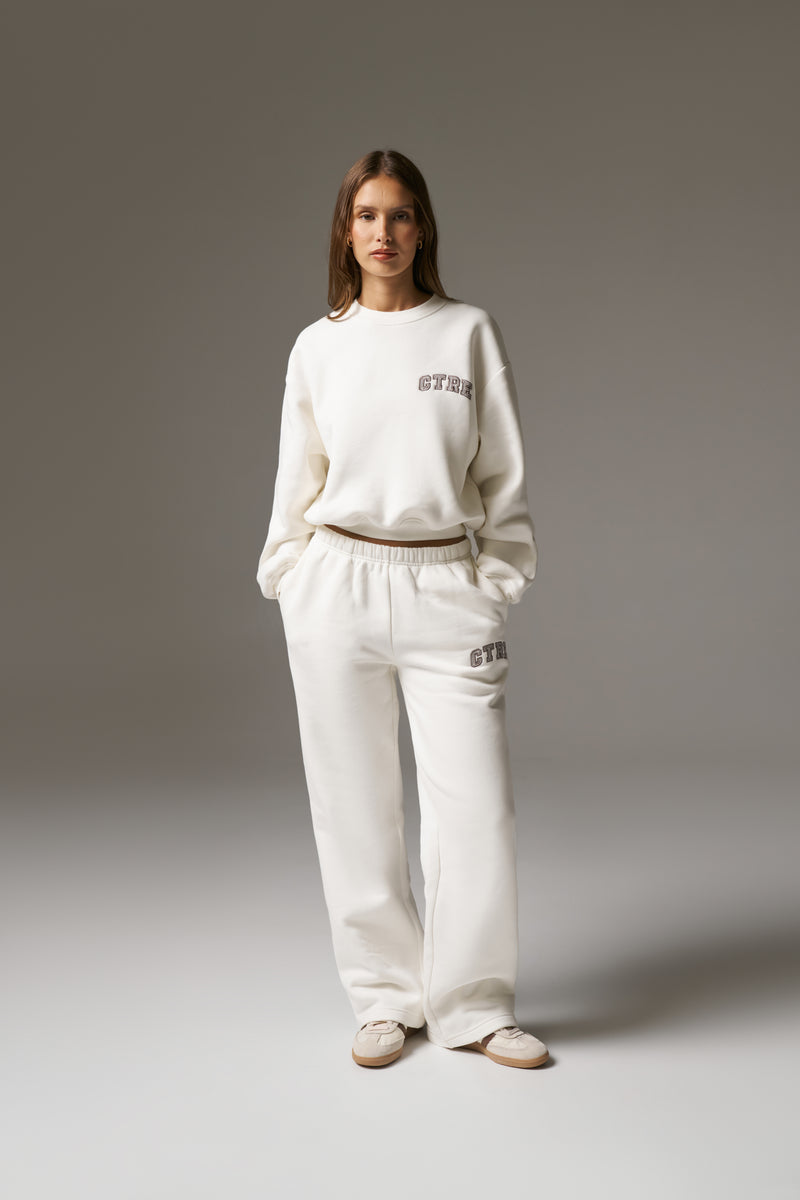 CTRE STRAIGHT LEG JOGGERS - OFF WHITE