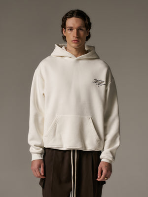 DESIGN DEPARTMENT CHEST PRINT HOODIE - OFF WHITE