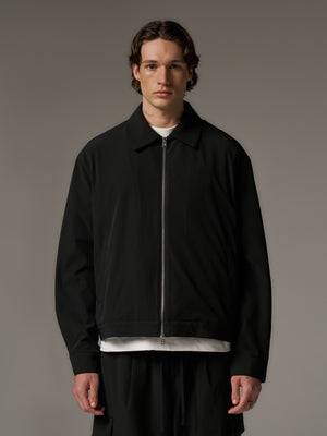 TECHNICAL ZIP THROUGH JACKET - BLACK