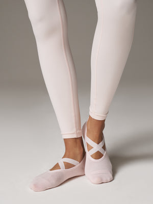 EMBLEM BARRE GRIP SOCKS - PINK