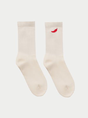 PADEL & PALOMAS CHILLI SPORTS SOCKS - OFF WHITE