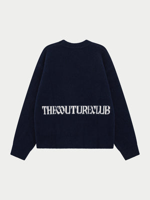 COPYRIGHT BRUSHED KNIT JUMPER - NAVY