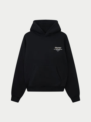 DESIGN DEPARTMENT CHEST PRINT HOODIE - BLACK