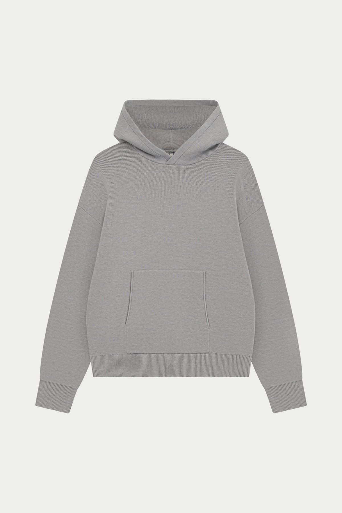 COMPACT KNIT COPYRIGHT HOODIE - GREY
