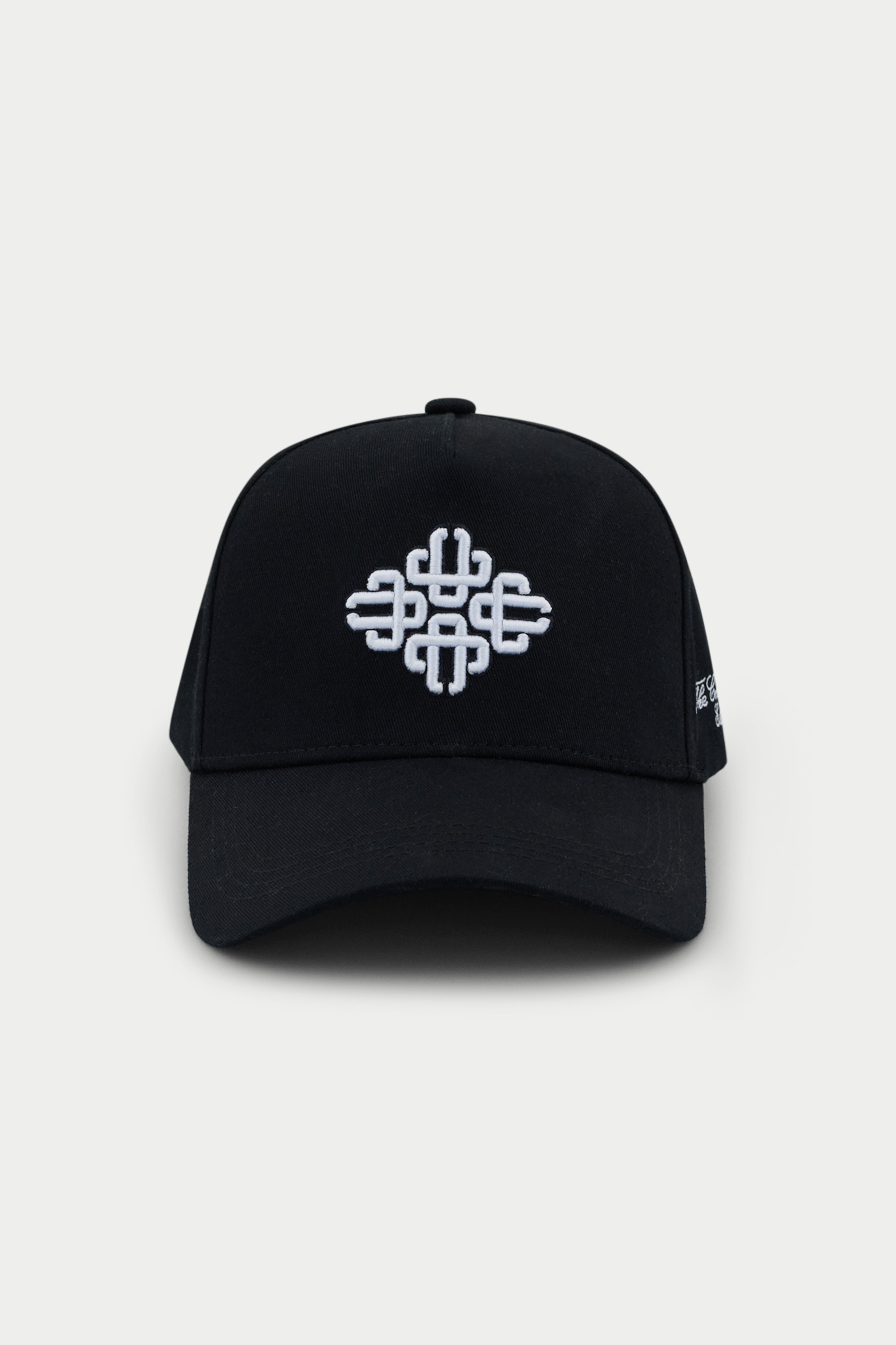 EMBLEM EMBROIDERY CAP - BLACK