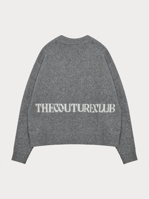 COPYRIGHT BRUSHED KNIT JUMPER - GREY MARL