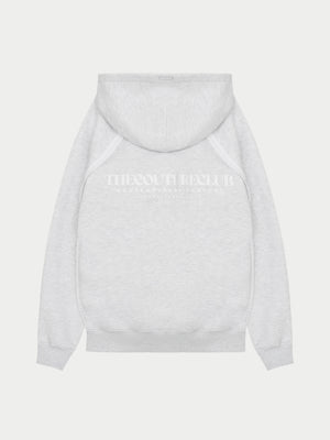 COPYRIGHT QUARTER ZIP HOODIE - GREY MARL