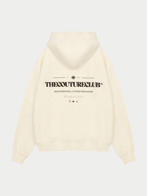MIXED FONT GRAPHIC HOODIE - OFF WHITE