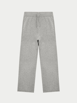 BOUCLE KNIT PANTS - GREY MARL