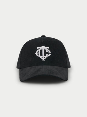 MONOGRAM CORD CAP - BLACK