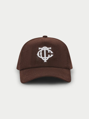 MONOGRAM CORD CAP - BROWN