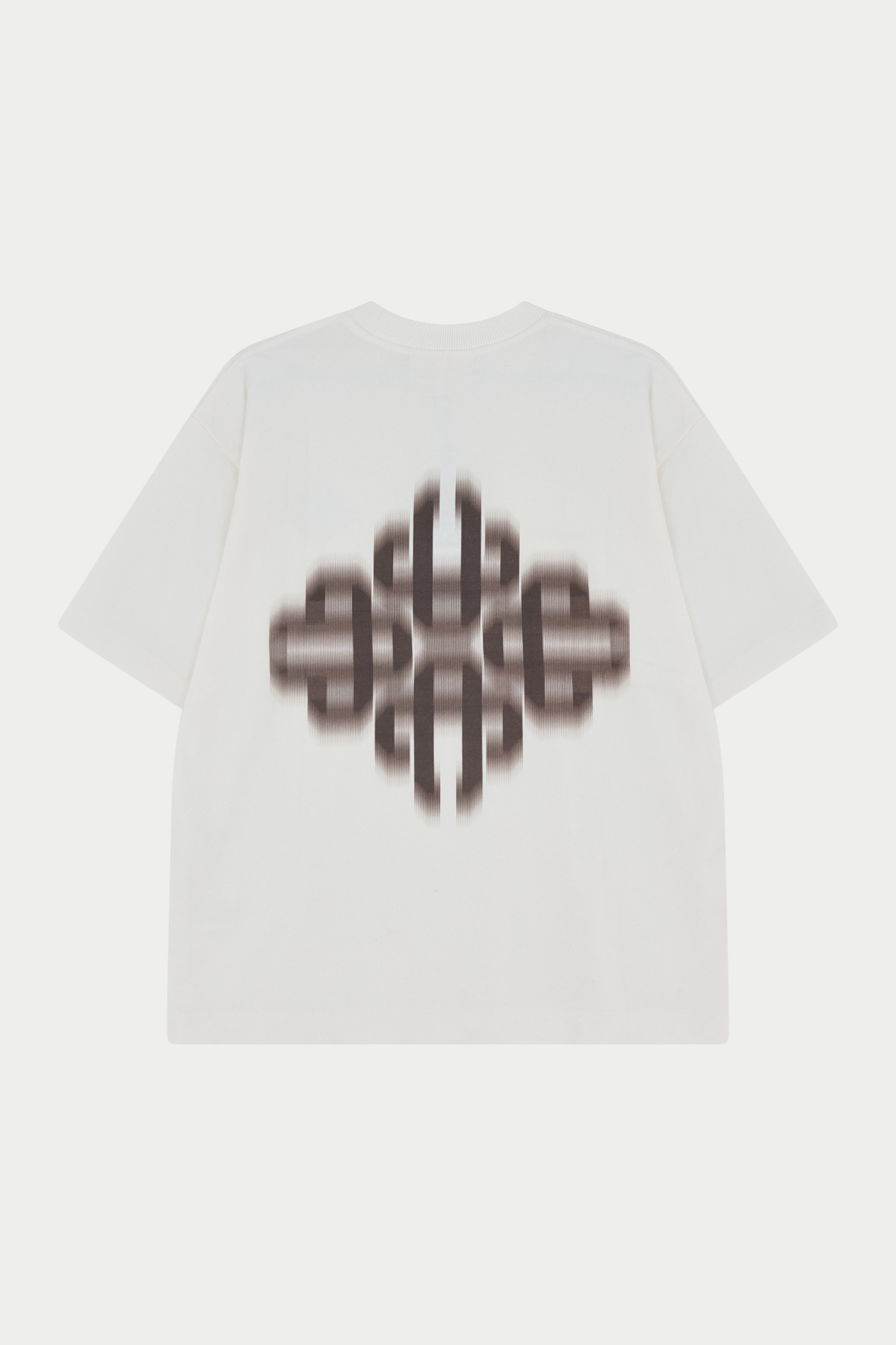 MOTION BLURRED EMBLEM T-SHIRT - OFF WHITE