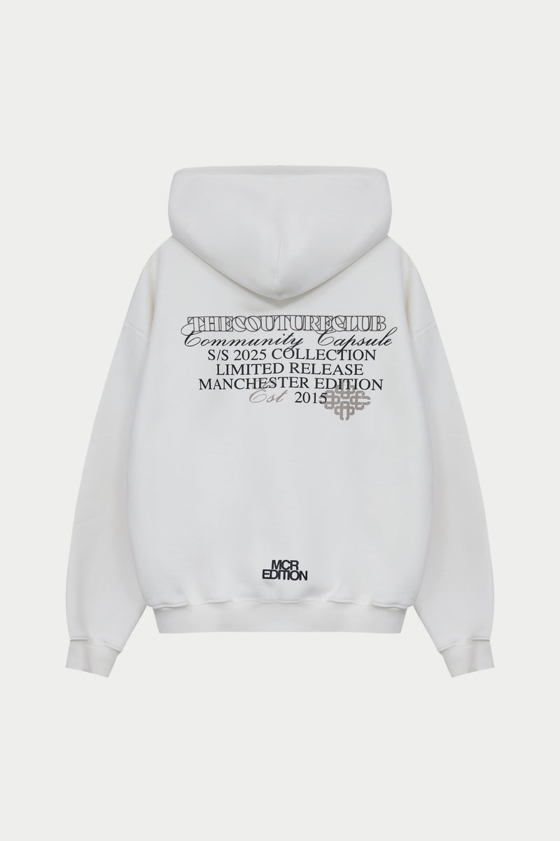 COMMUNITY CAPSULE HOODIE - OFF WHITE