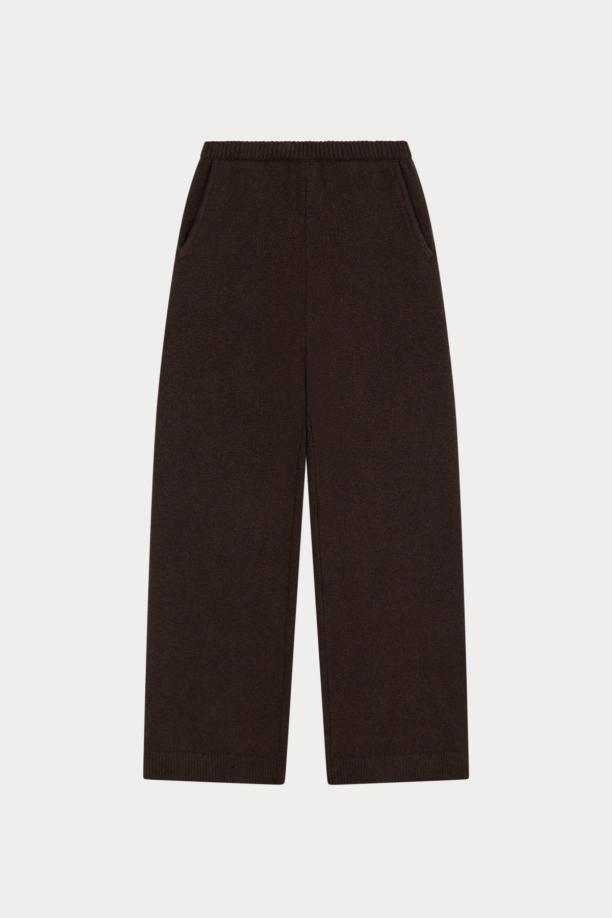 EMBLEM EMBROIDERED JOGGERS - BROWN