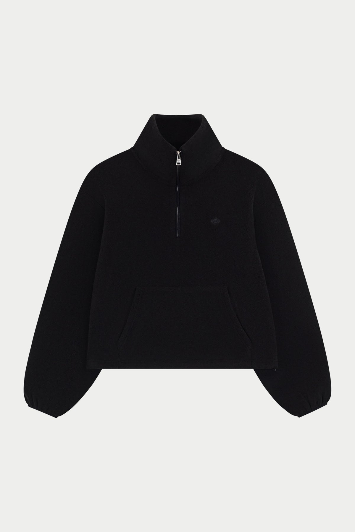COMPACT FLEECE QUARTER ZIP - BLACK