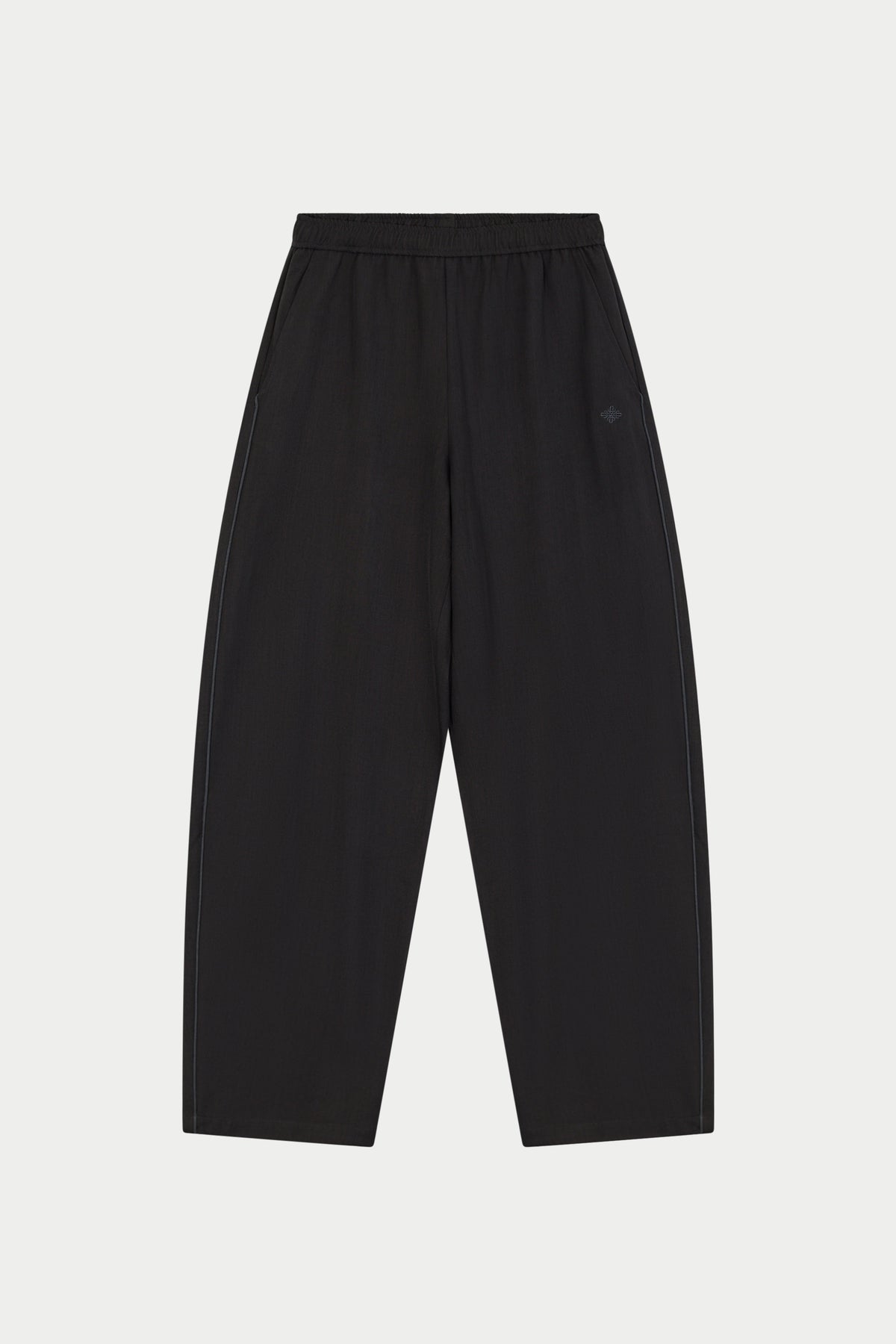 PIPED BARREL LEG TROUSERS - CHARCOAL
