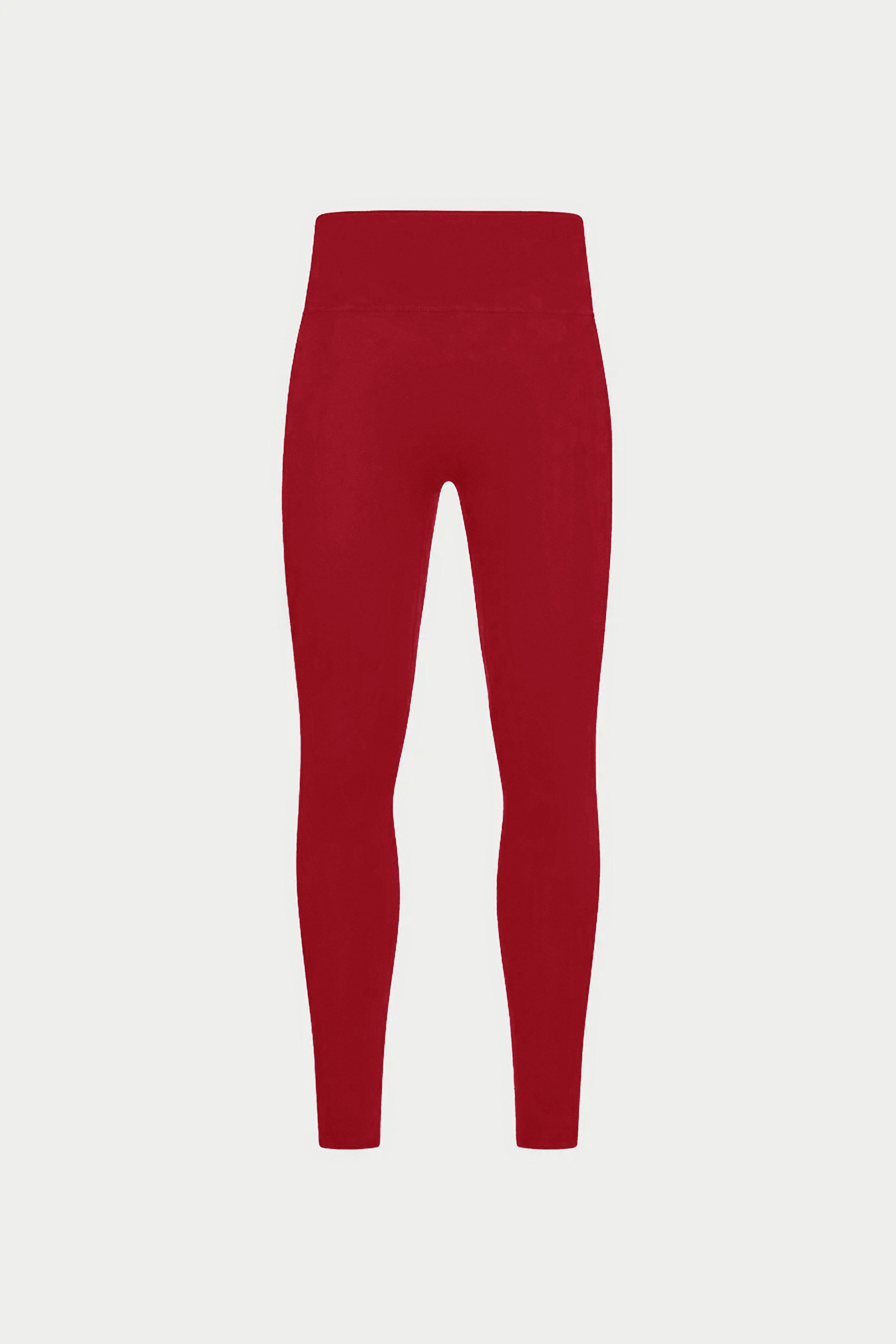SCULPTING STRETCH EMBLEM LEGGINGS - CHERRY