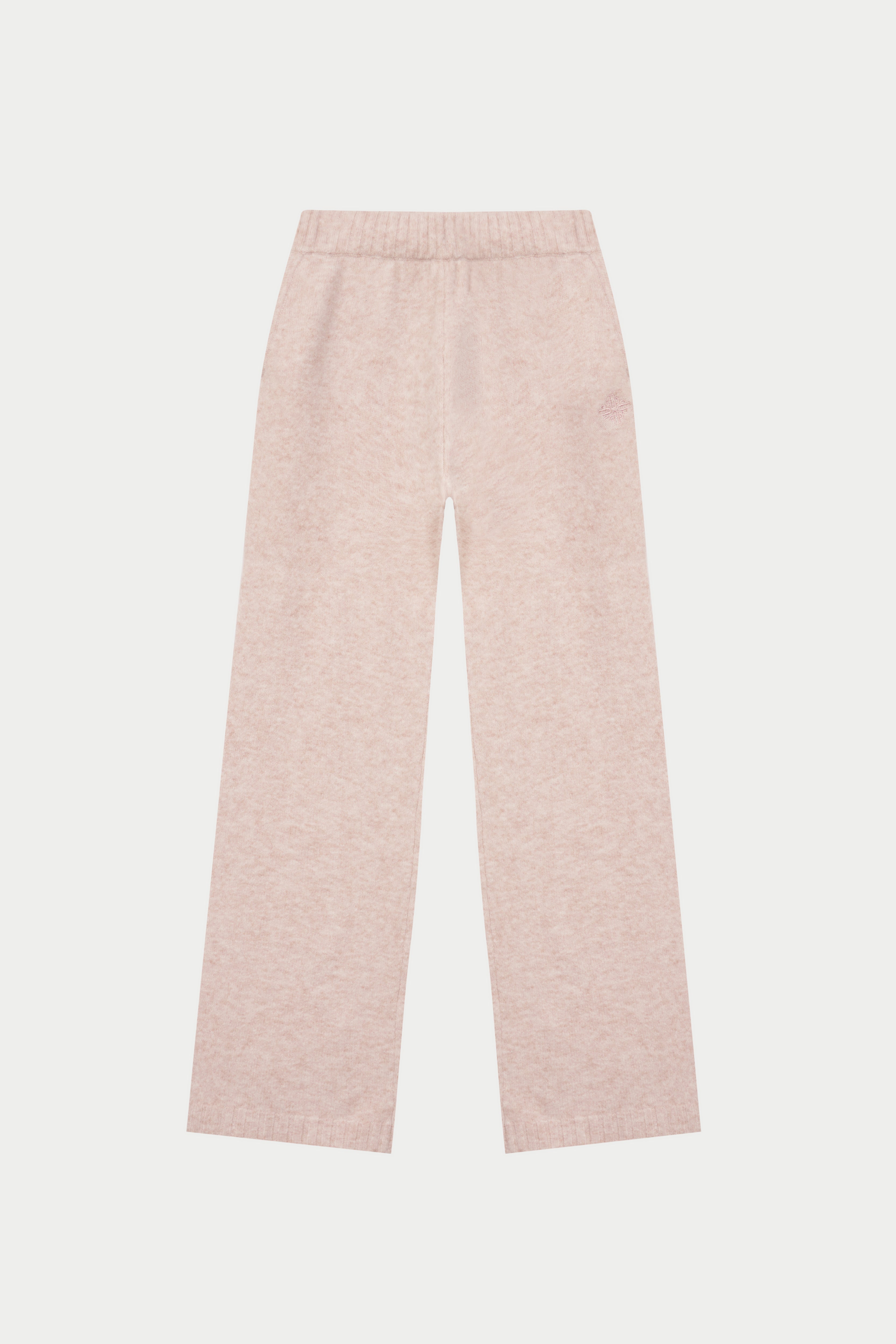 FLUFFY EMBLEM EMBROIDERED JOGGER - PINK
