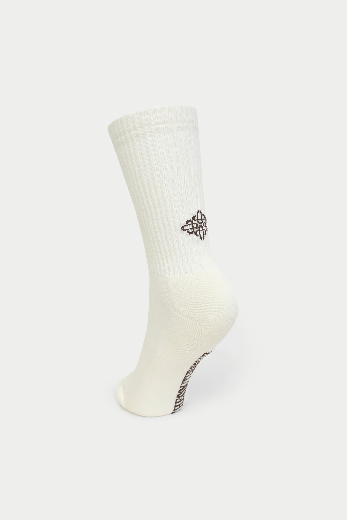 REVERSE EMBLEM COPYRIGHT SOCKS - OFF WHITE