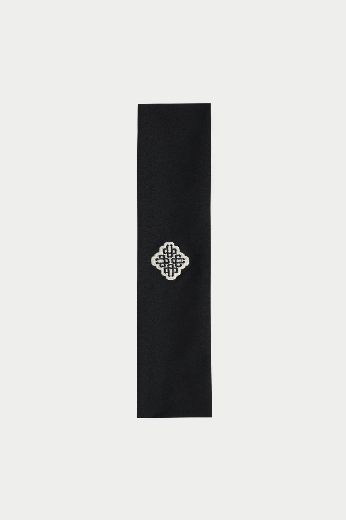 EMBROIDERED EMBLEM HEADBAND - MIDNIGHT GREY