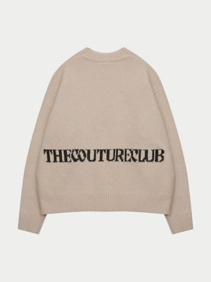 COPYRIGHT BRUSHED KNIT JUMPER - OFF WHITE