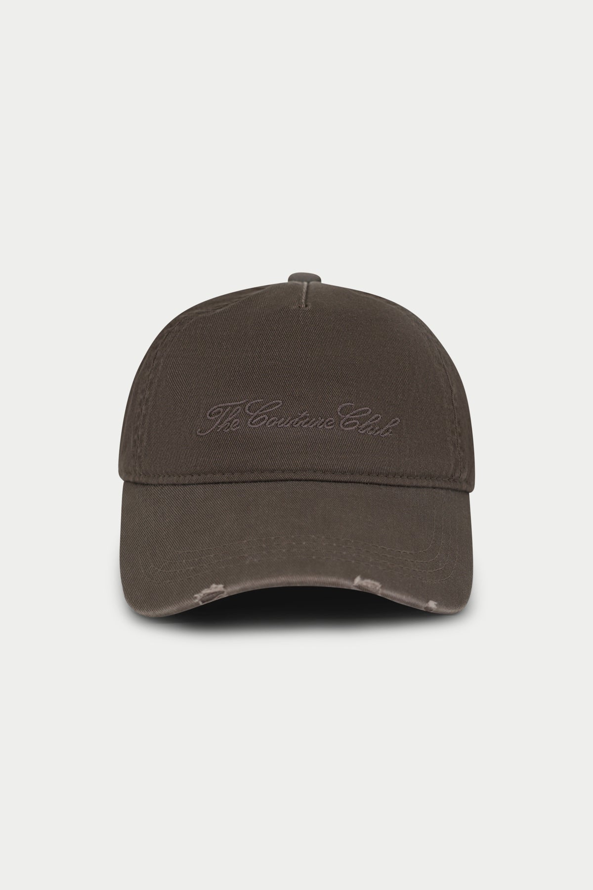 WASHED SCRIPT CAP - BROWN