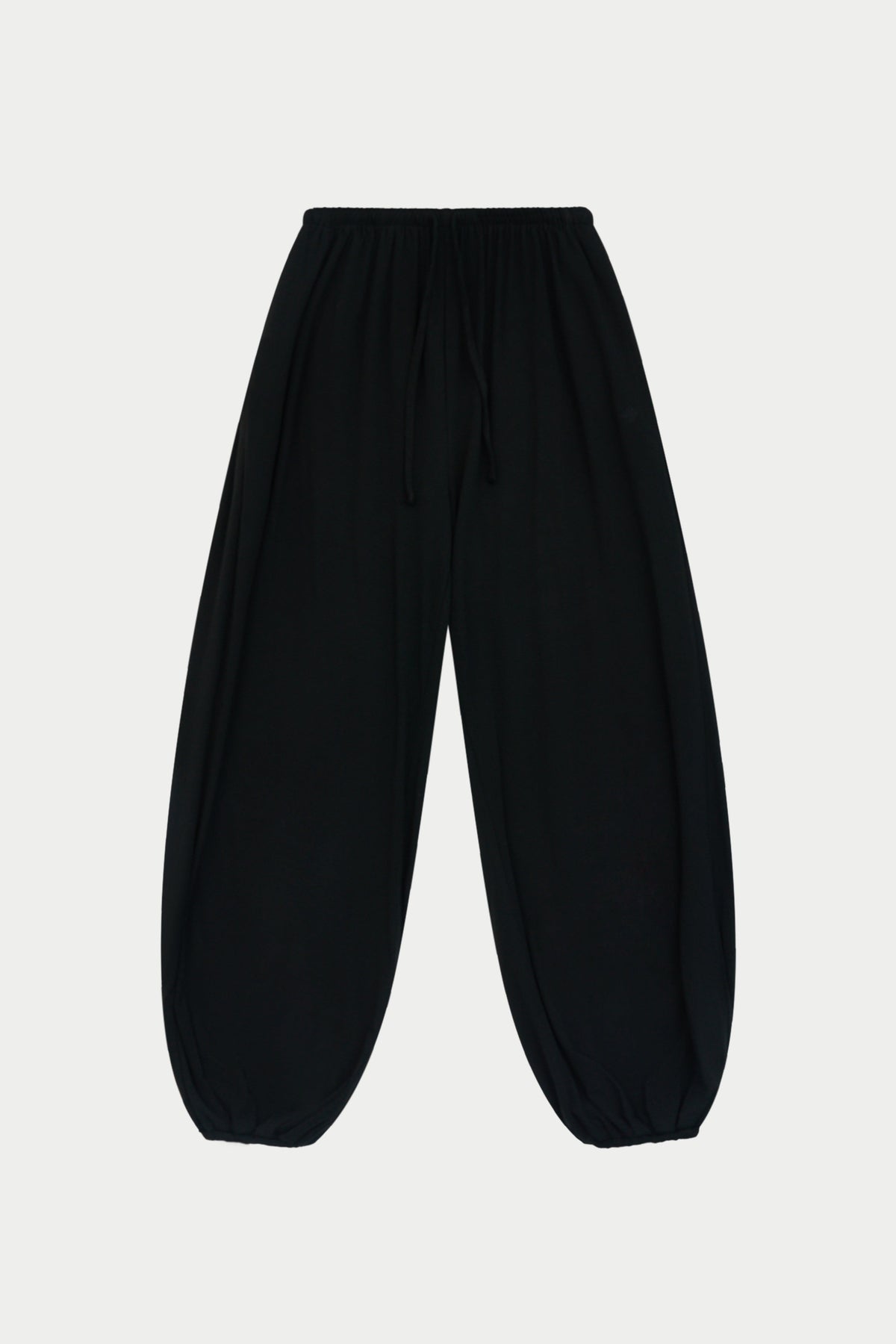 LIGHTWEIGHT BALLOON TROUSERS - BLACK