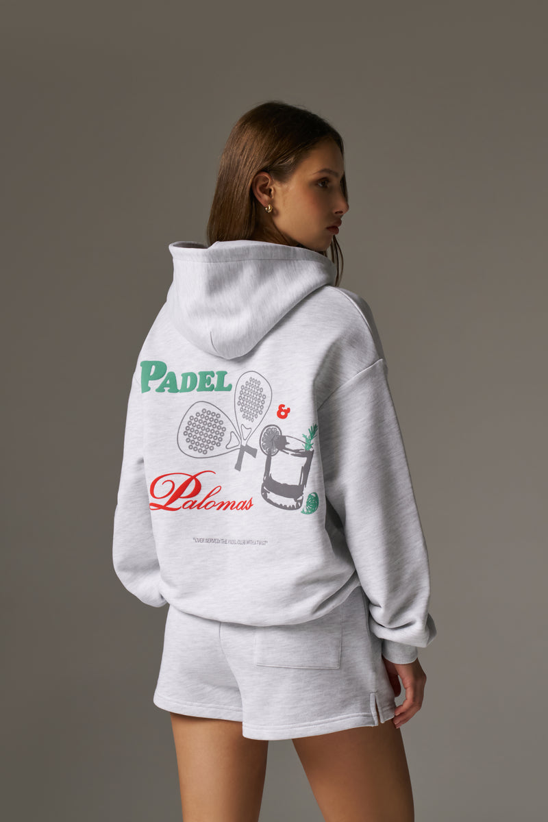 PADEL & PALOMAS OVERSIZED HOODIE - GREY MARL – The Couture Club