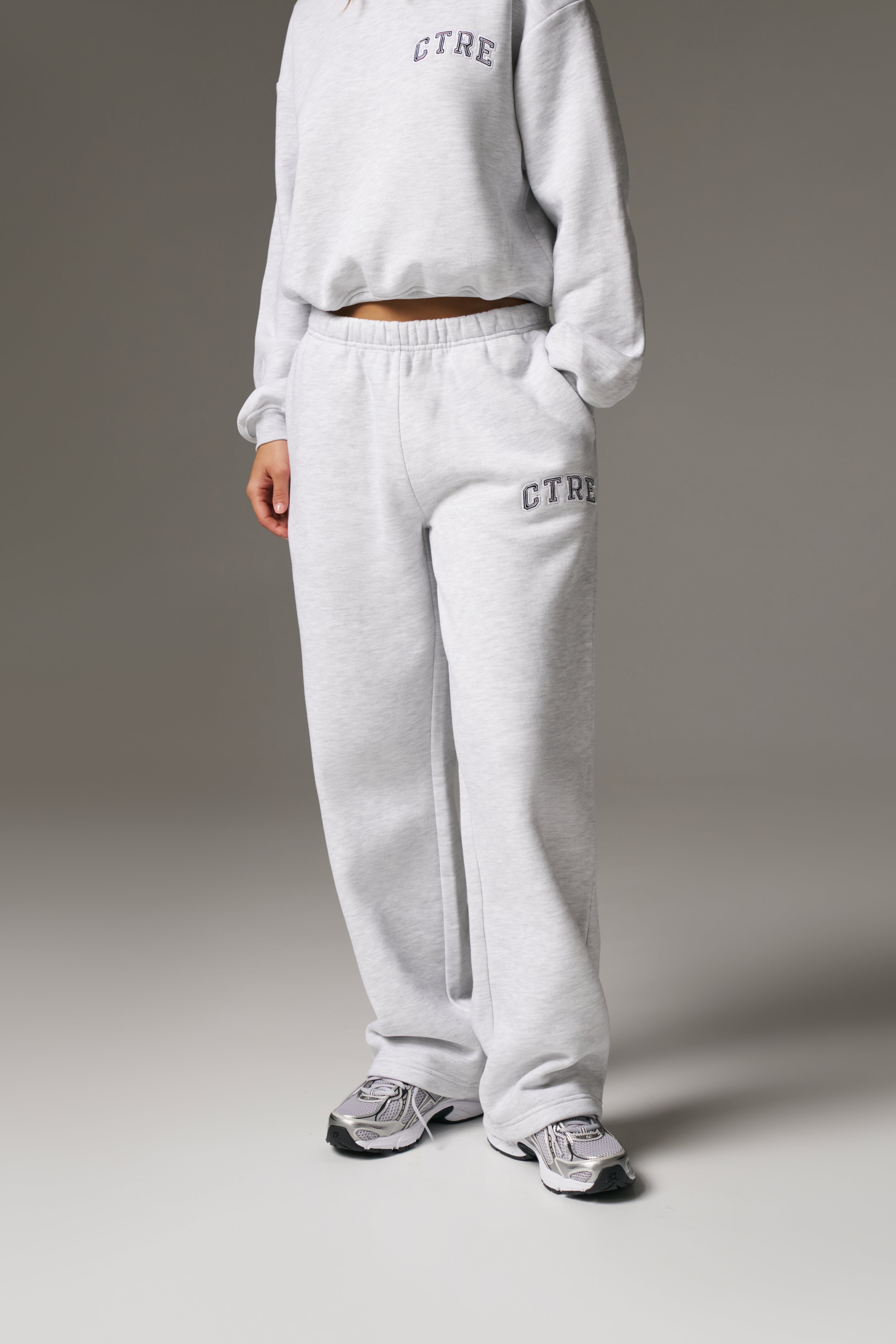 CTRE STRAIGHT LEG JOGGERS - GREY MARL