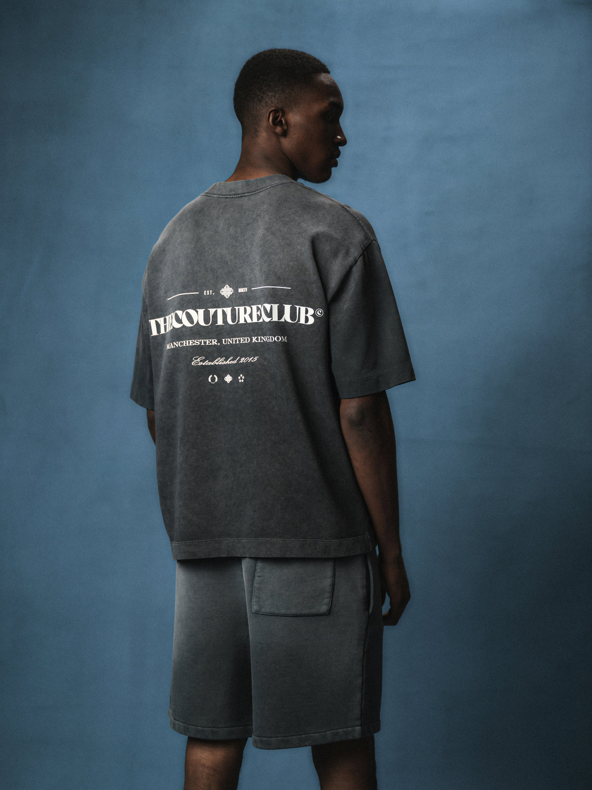 SPRAY WASH COPYRIGHT MULTI GRAPHIC T-SHIRT - BLACK