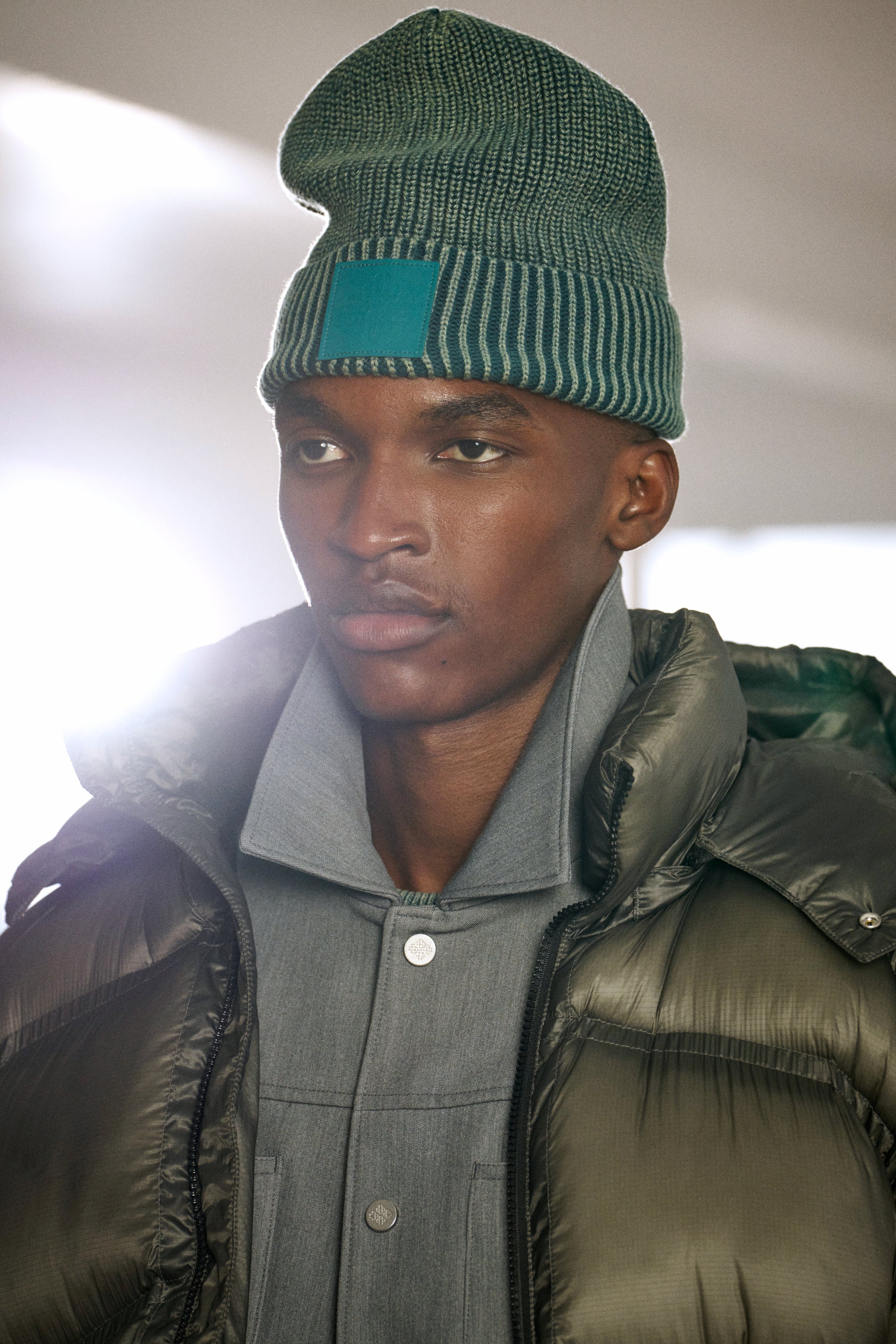 WASHED RIBBED BEANIE - TEAL