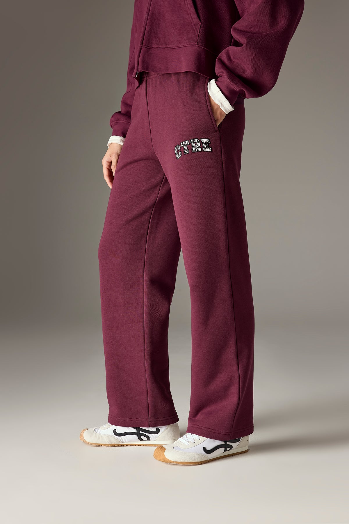 CTRE STRAIGHT LEG JOGGERS - PLUM