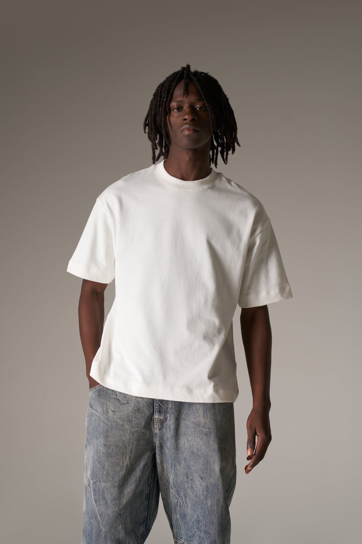 HEAVYWEIGHT BLANK T-SHIRT - OFF WHITE