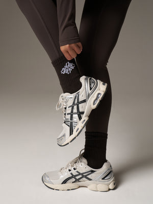 EMBLEM SPORT SOCK - CHOCOLATE