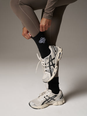 EMBLEM SPORT SOCK - BLACK