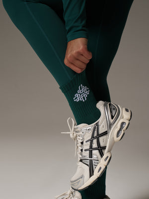 EMBLEM SPORT SOCK - FOREST GREEN